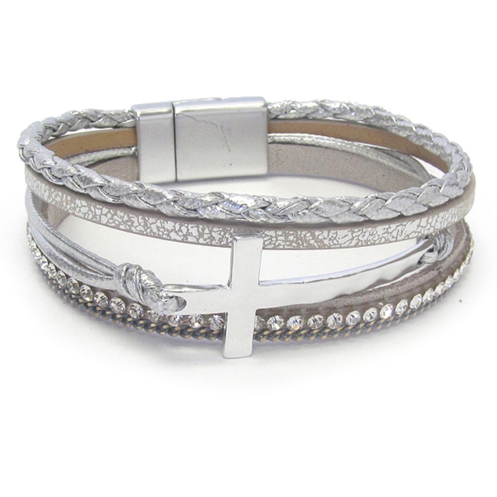 Silver Cross Bracelet